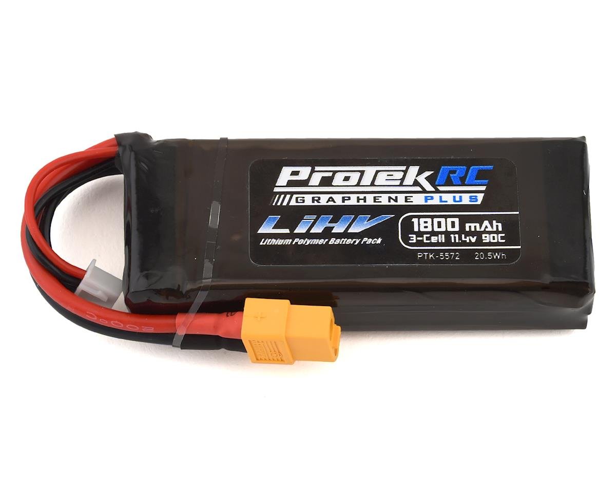 ProTek RC 3S 90C Si-Graphene HV LiPo Battery w/XT60 Connector (11.4V/1800mAh) PTK-5572