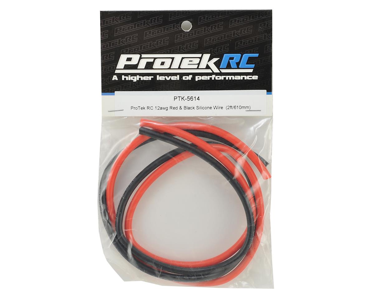 ProTek RC 12AWG Red & Black Silicone Wire (2ft/610mm)