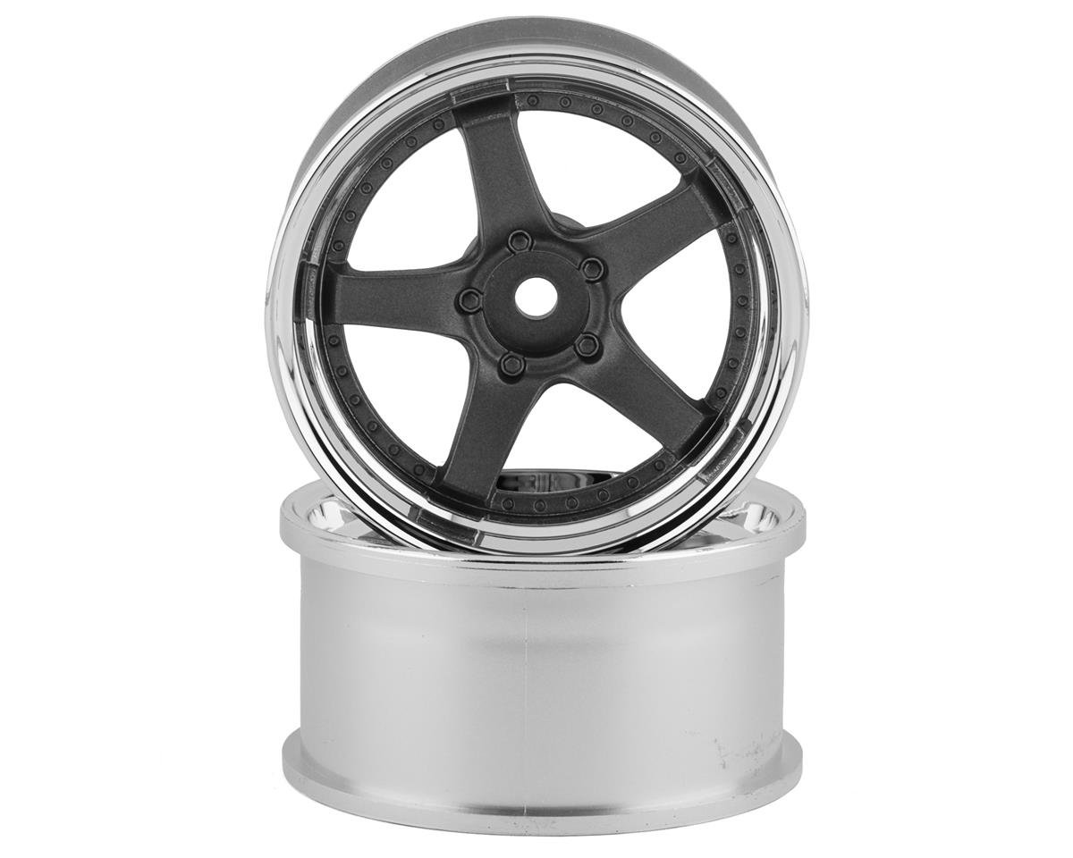 RC Art SSR Professor SP4 5-Spoke Drift Wheels (Silver) (2) (8mm 