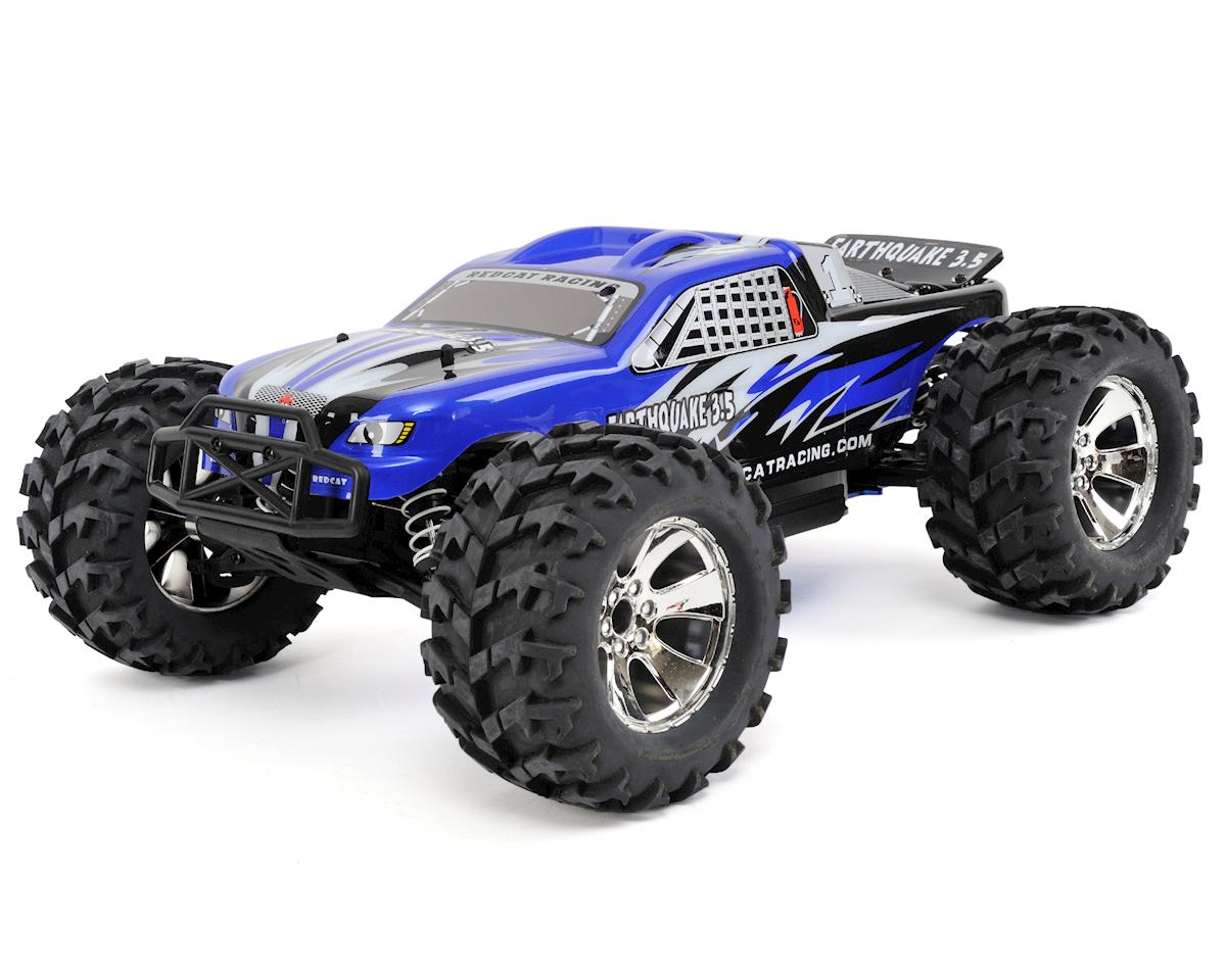 SCRATCH DENT Redcat Earthquake 3.5 1 8 RTR 4WD Nitro Monster Truck Blue REREARTHQUAKE3.5NIT SND