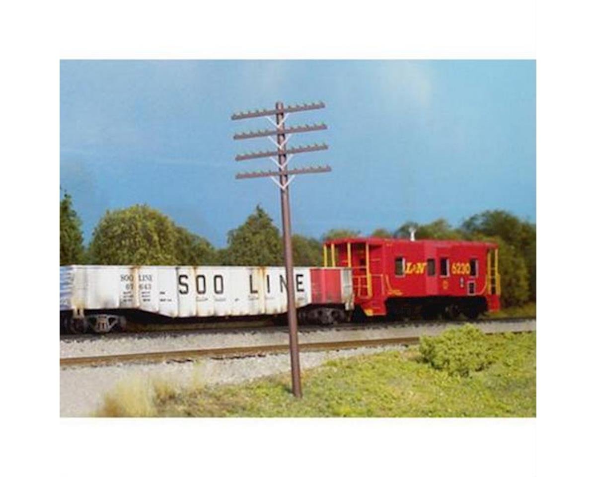 Details about   Rix Products Four Arm Railroad telephone poles with four  crossarm kits 