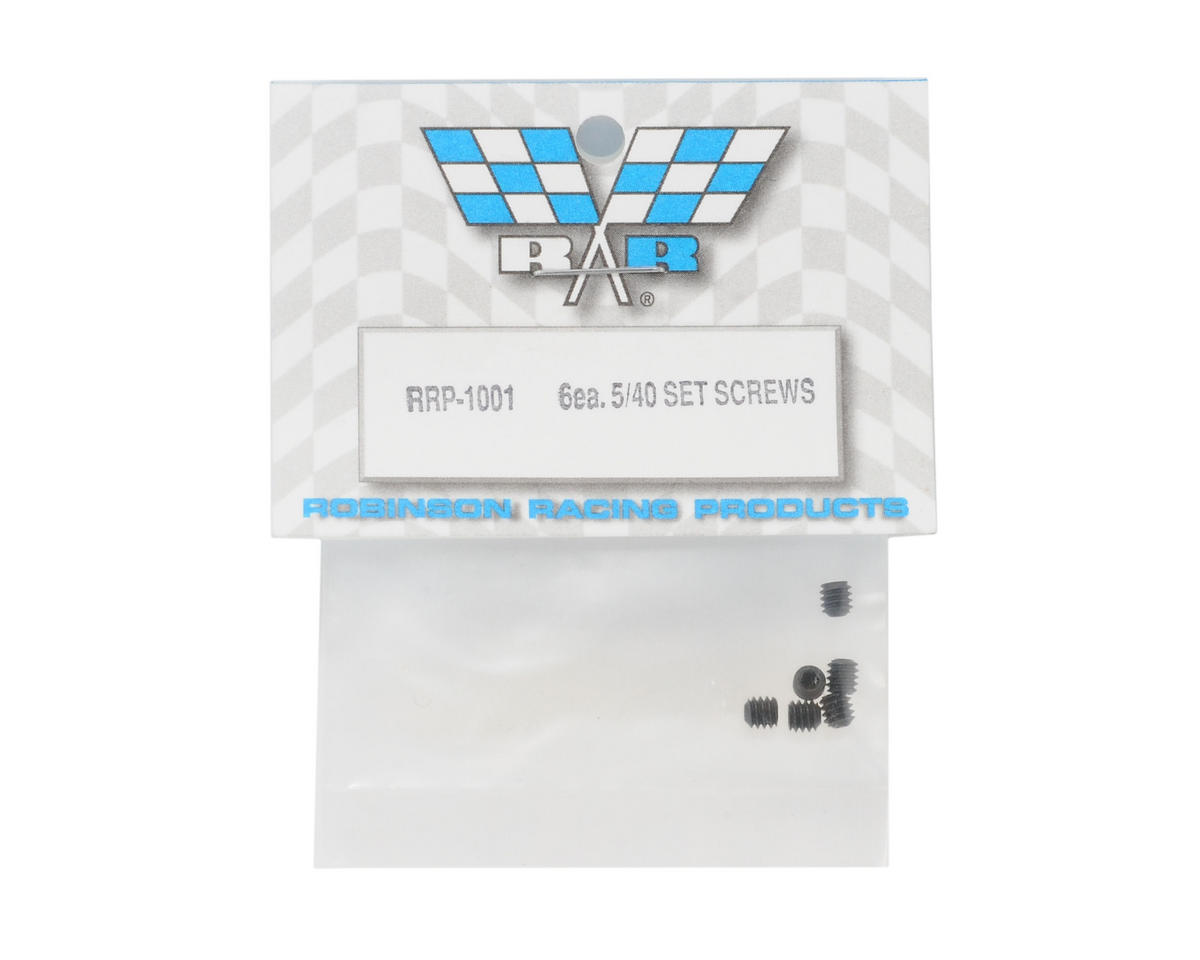 Robinson Racing 5 40 Set Screws 6 Rrp1001 Amain Hobbies