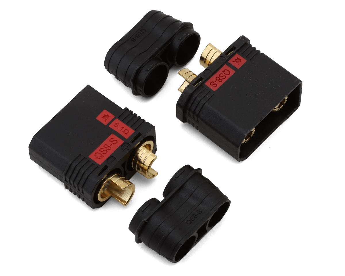 Samix QS8 Anti-Spark Connectors (Black) (1 Male/1 Female) [SAMCQS8-001 ...