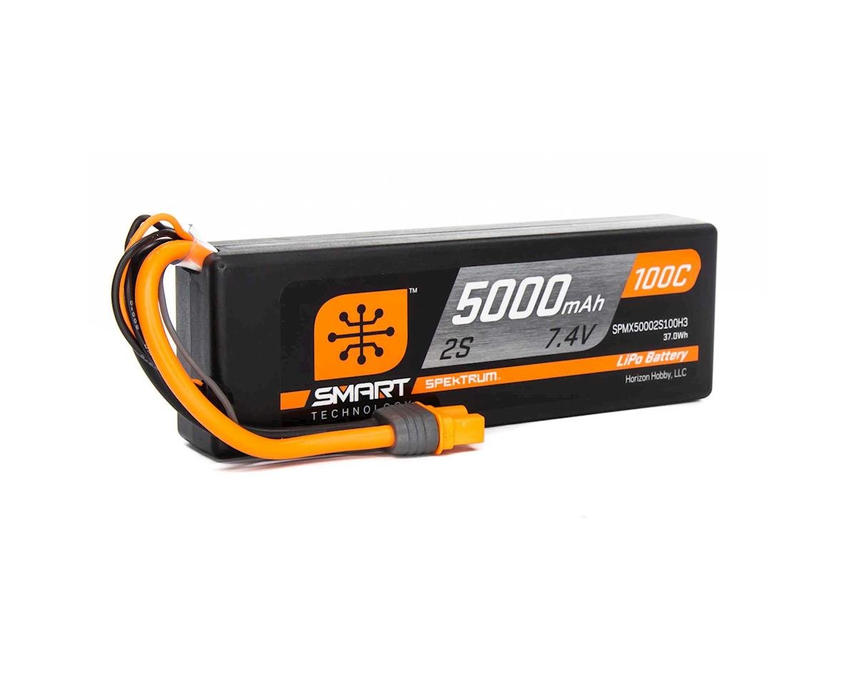 Spektrum RC 2S Smart LiPo Hard Case 100C Battery Pack (7.4V/5000mAh ...