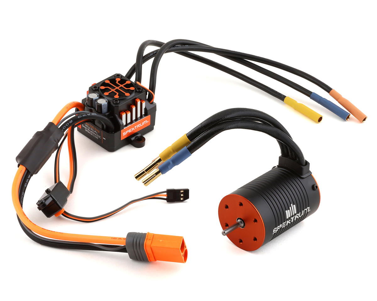 Spektrum RC Firma 100 Amp Brushless Smart ESC/Motor Drag Racing Combo ...