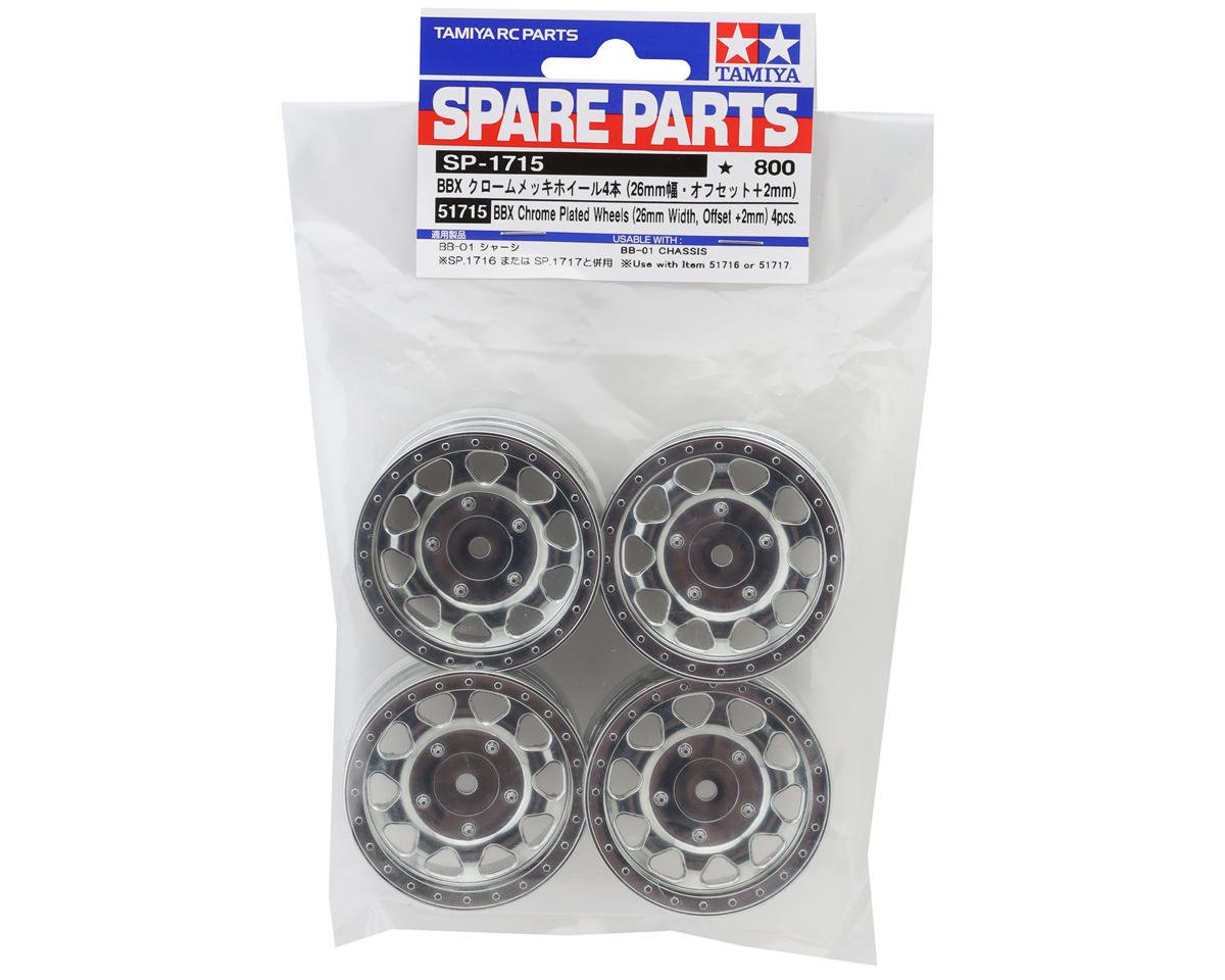 Tamiya BBX Buggy Wheels (Chrome) (4) (Front/Rear) [TAM51715] - AMain ...