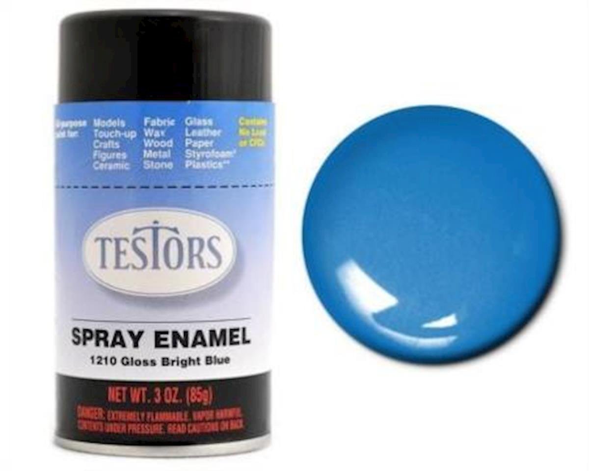 Testors Spray 3 Oz Gloss Bright Blue [TES1210T] - AMain Hobbies