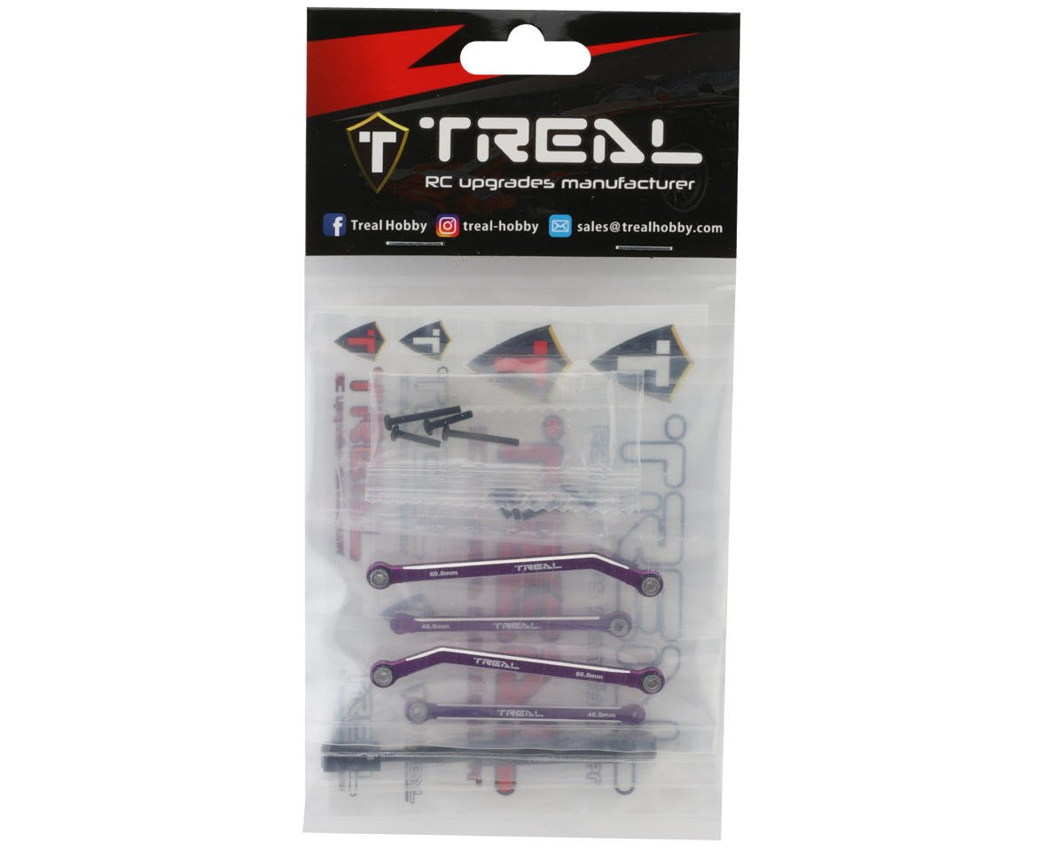 Treal Hobby FCX24 Aluminum Extended Rear Suspension Link Set (Purple ...