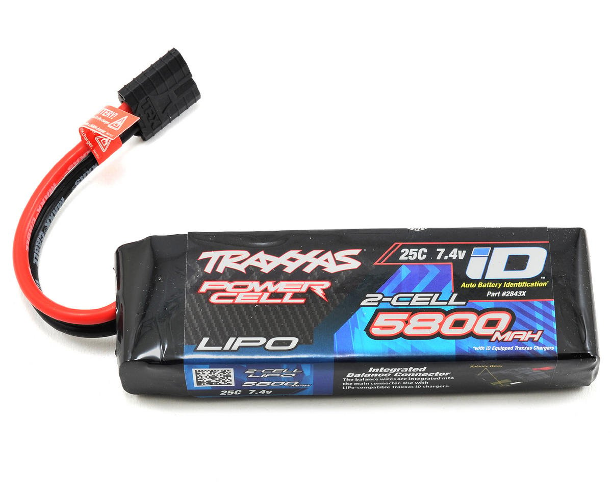 Traxxas 2S Power Cell 25C LiPo Battery w/iD Traxxas Connector (7.4V/5800mAh) TRA2843X