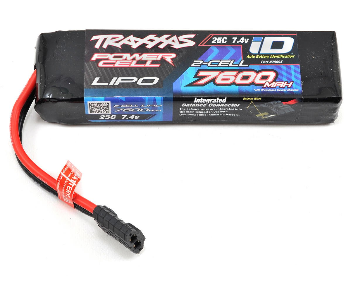 Traxxas 2S Power Cell 25C LiPo Battery w/iD Traxxas Connector (7.4V/7600mAh) TRA2869X