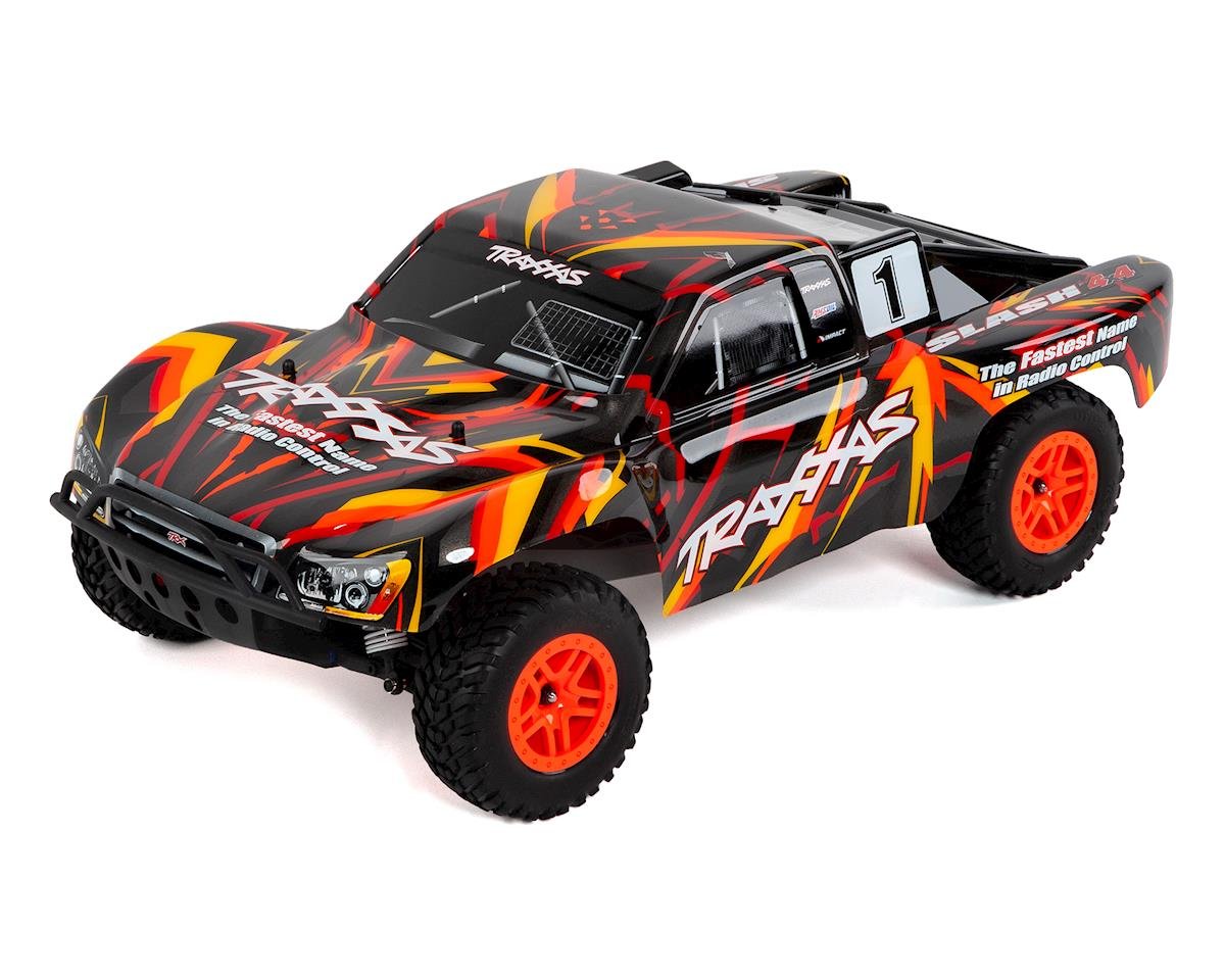 Traxxas Slash 4X4 RTR 4WD Brushed Short Course Truck (Orange) w/TQ 2.4GHz Radio, Battery & DC Charger TRA68054-1-ORNG