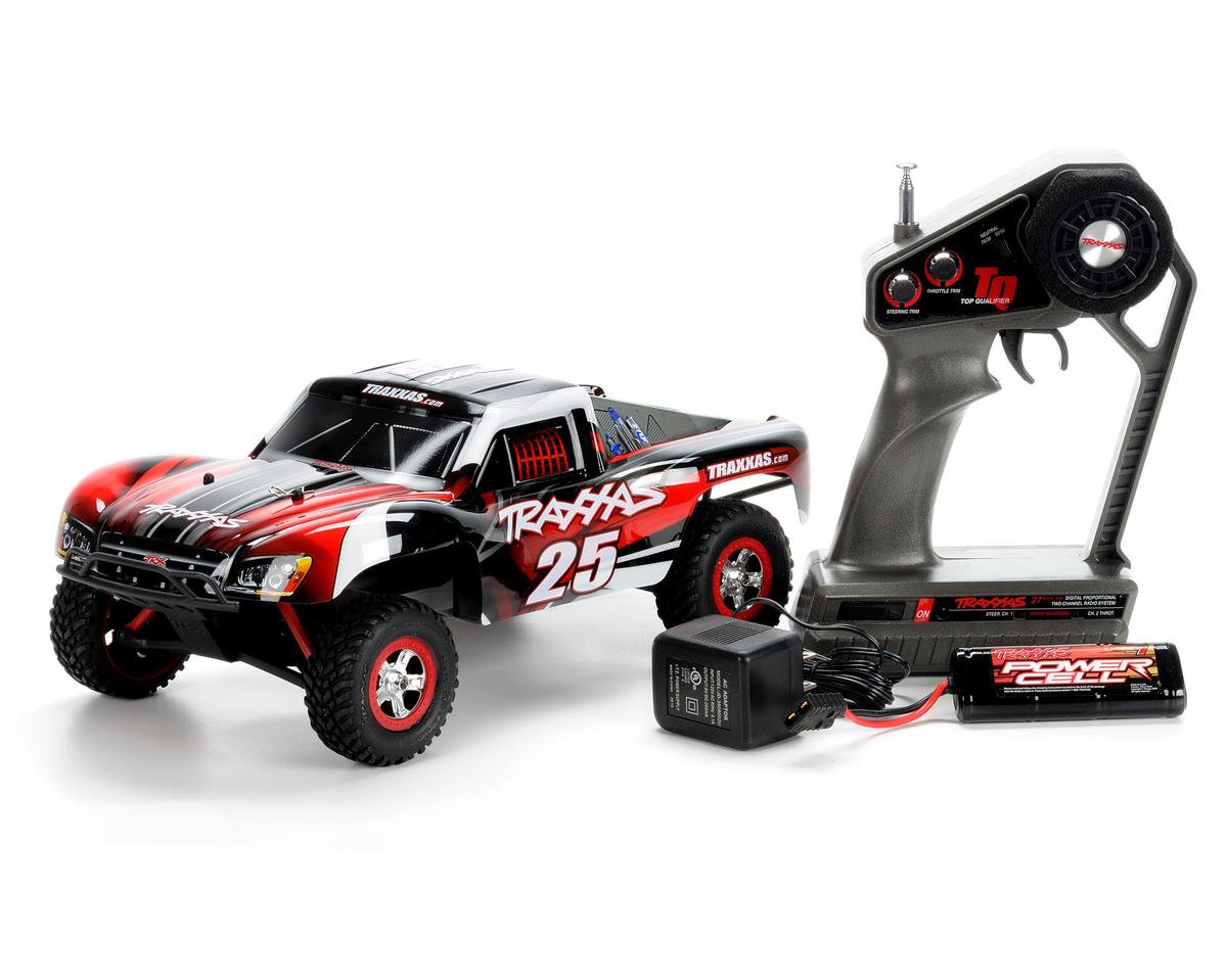 Traxxas 1 16 Slash VXL Brushless 1 16 Scale 4WD RTR Short Course Truck w Battery Wall Charger TRA7008