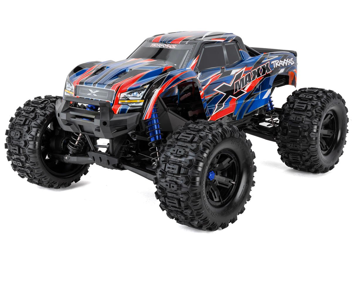 Traxxas X Maxx 8S 1 6 4WD Brushless RTR Monster Truck Blue TRA77096 4 BLUE AMain Hobbies