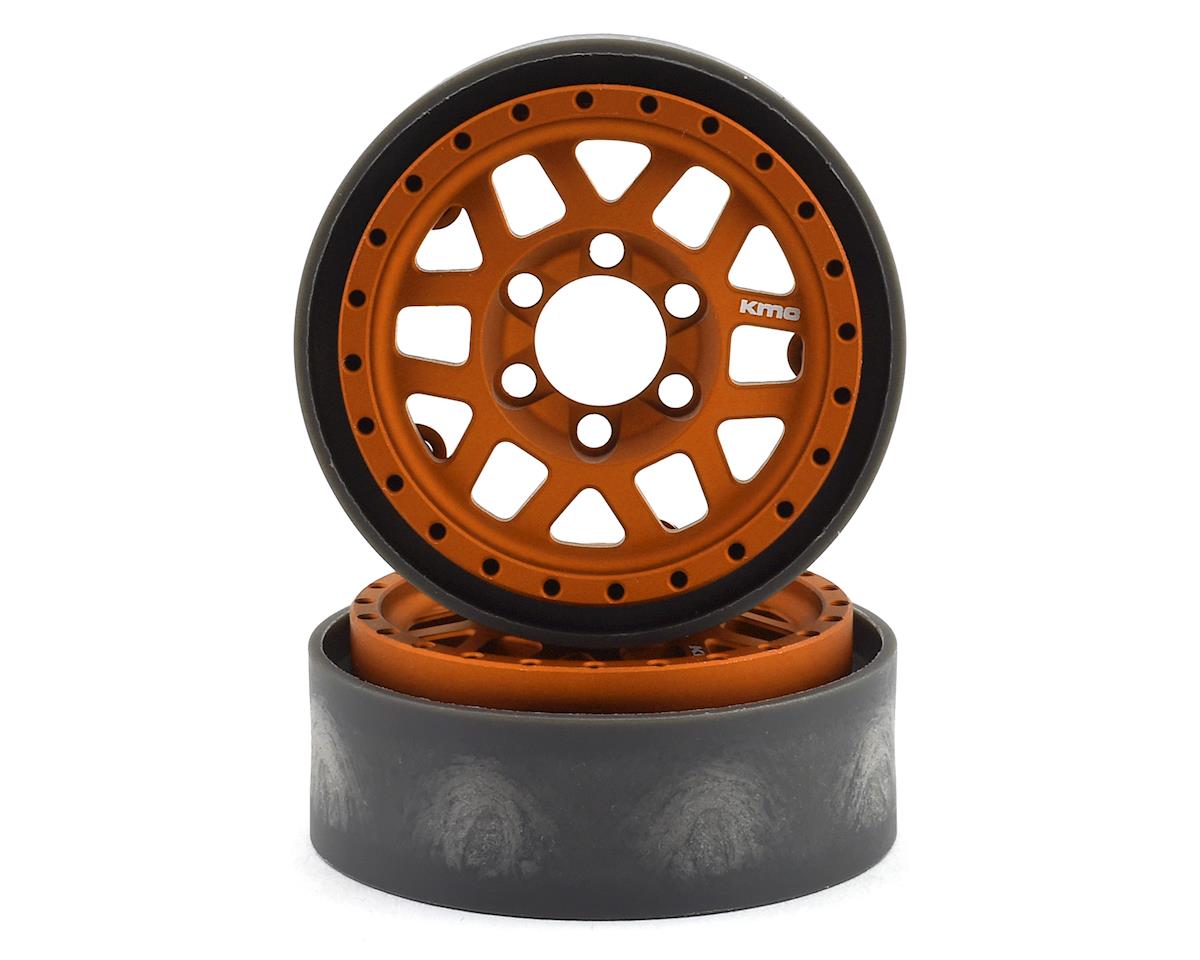 Vanquish Products KMC XD229 Machete V2 1.9inch Beadlock Crawler Wheels (Orange) (2)