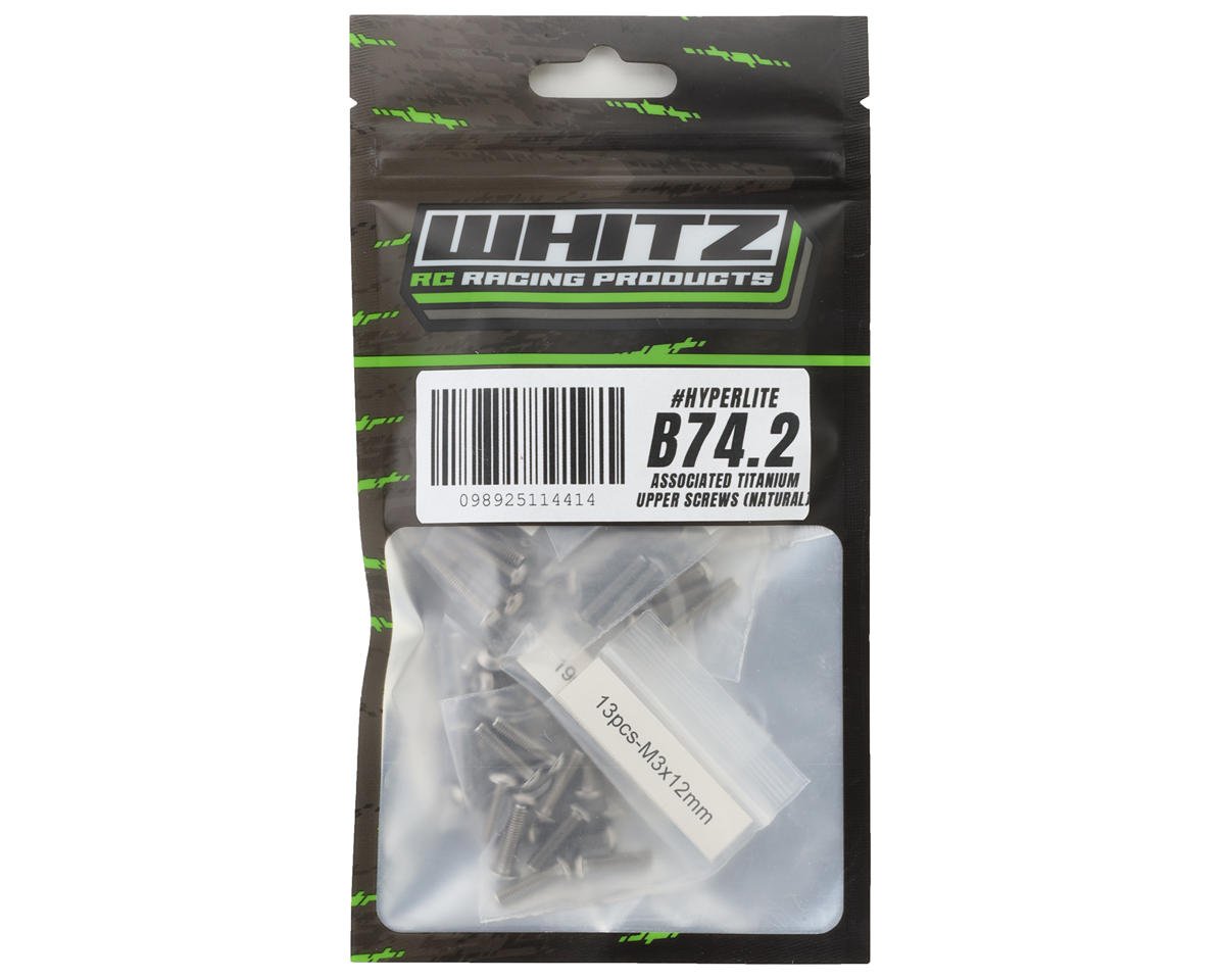 Whitz Racing Products HyperLite RC10B74.2 Titanium Upper Screw Kit ...