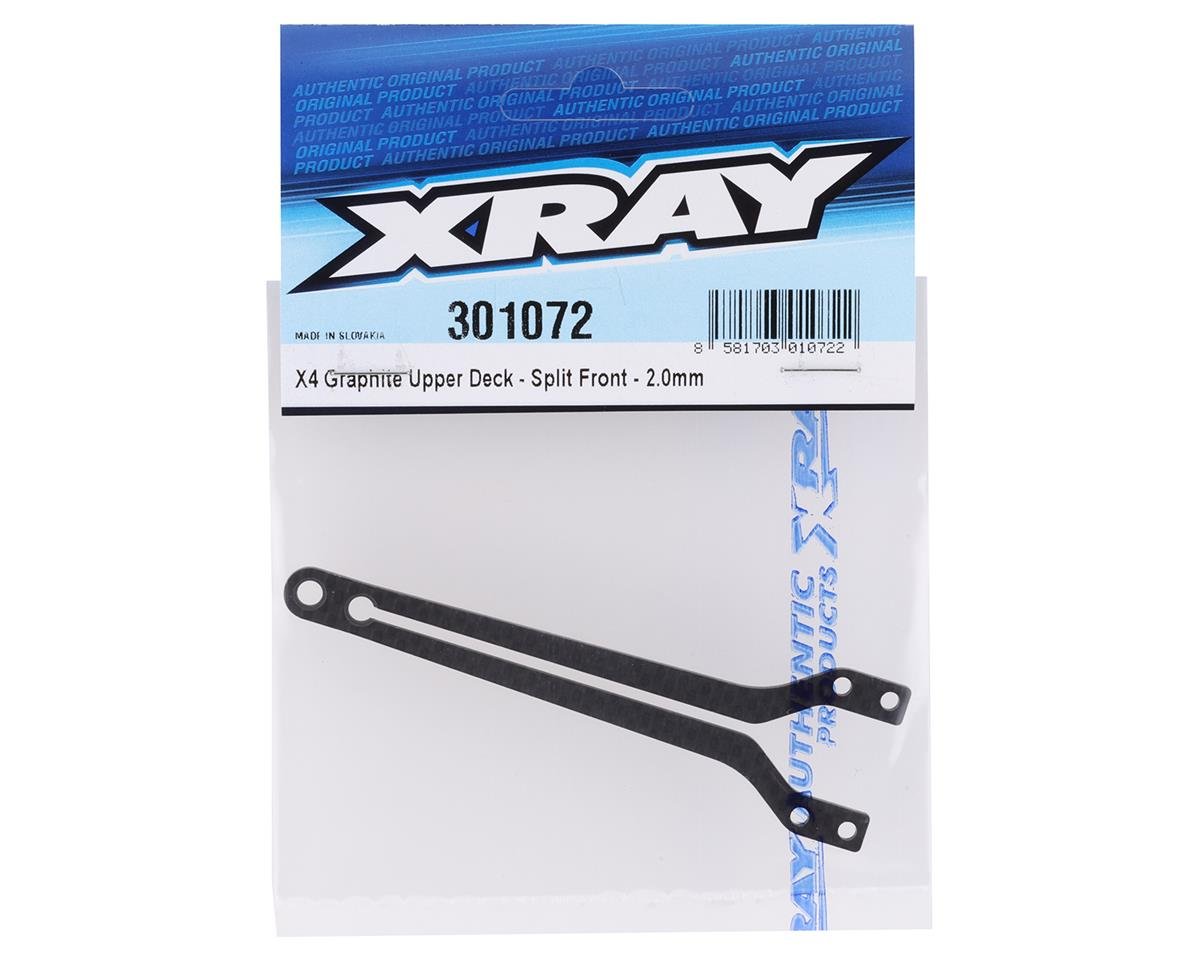 XRAY X4 Split Front Graphite Upper Deck (2.0mm) [XRA301072] - AMain Hobbies