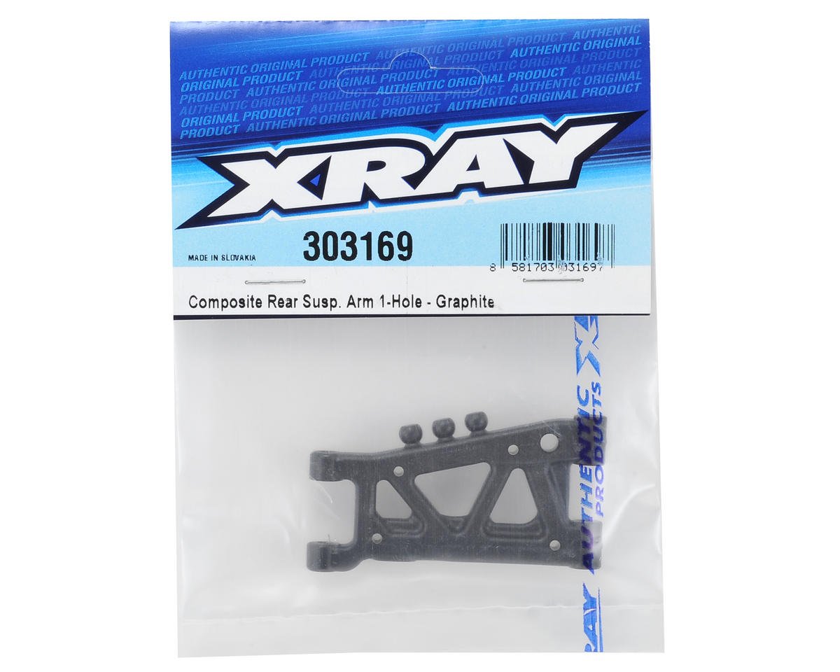 XRAY Graphite 1-Hole Rear Suspension Arm (Stiffener Arm) [XRA303169 ...