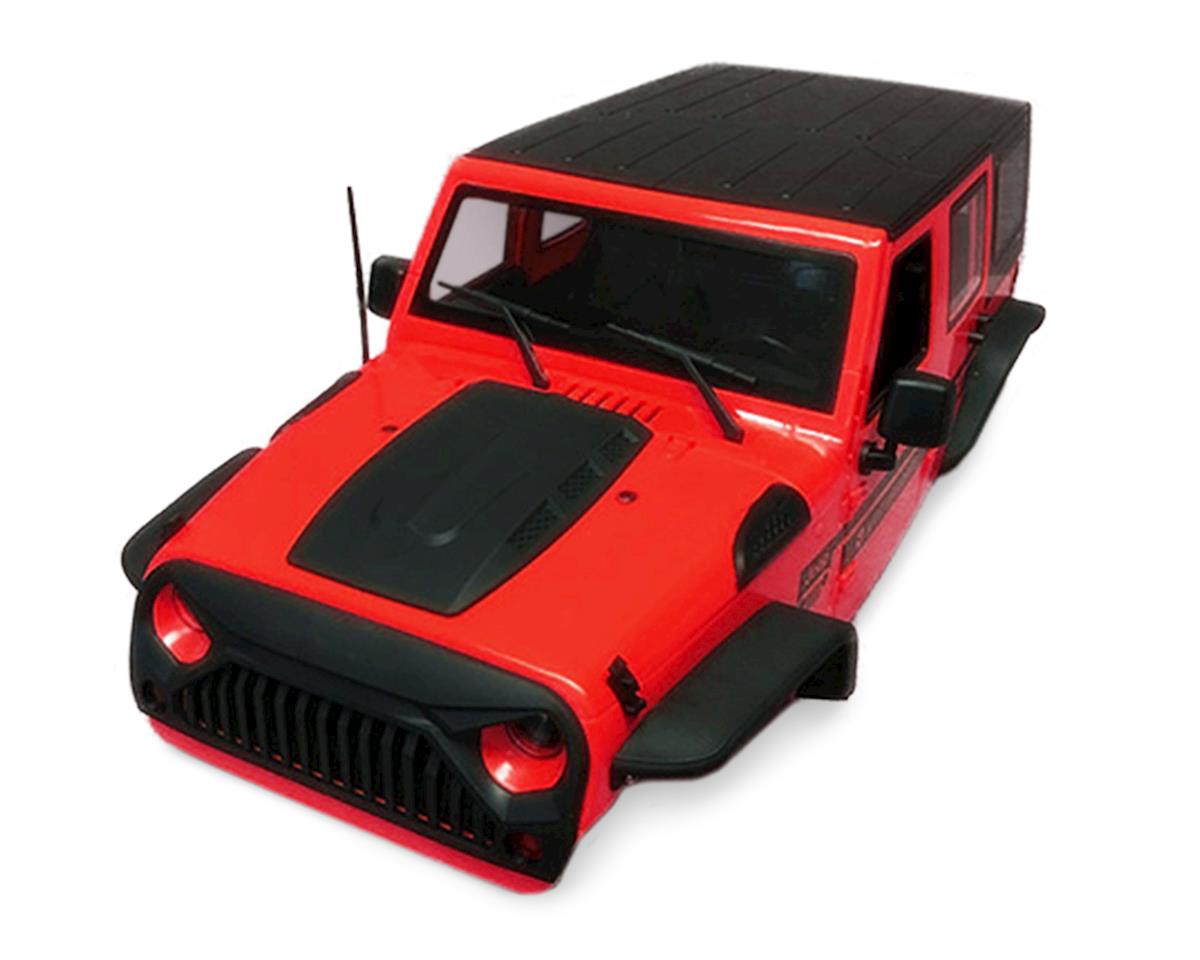 Cool Nylon Angry Eyes Grill & Engine Cover Hood For Jeep Wrangler Body Rc Car 